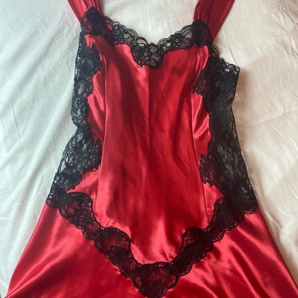 Vintage Victoria's Secret Chemise With Robe Gold Label Satin Lace Women’s Small - Picture 6 of 7